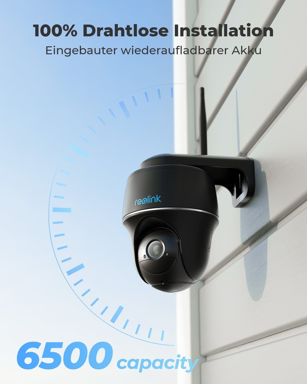 Reolink Überwachungskamera PTCam ProHD 5MP mit Solarpanel, 2,4/5GHz WLAN (Außenbereich, 1-tlg., 2K+,PIR-Erkennung,IR-Nachtsicht,Solarbetrieben,Zwei-Wege-Audio)