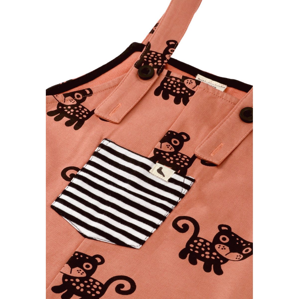 Turtledove London Latzhose Leopard Unisex Kinder (1-tlg) Hose, Latz, Trägerhose, Overall, Jumpsuit