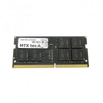 MTXtec 32GB Notebook SODIMM DDR4 PC4-23400, 2993MHz 260 pin CL21 Laptop-Arbeitsspeicher