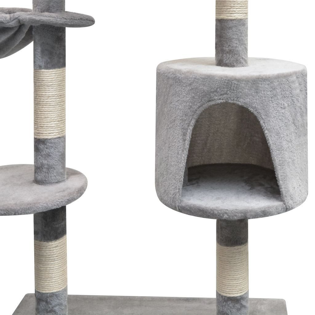 vidaXL Kratzbaum 96 x 35 x 125 cm Katzen-Kratzbaum 125 cm Grau