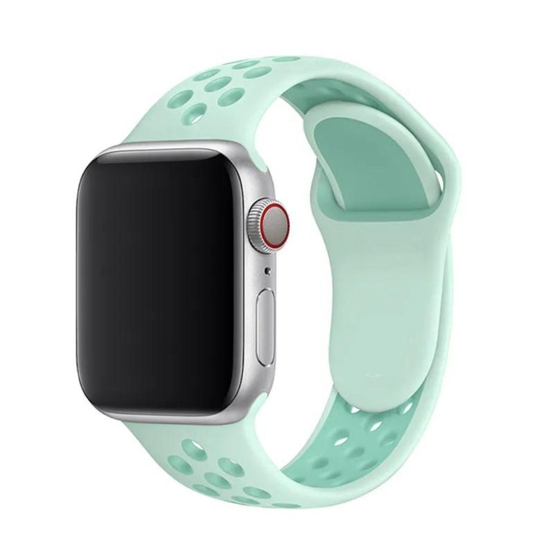 SmartUP Minzgrün Silikon Uhrenarmband Ultra, Apple #12 Ersatz 1/2/3/4/5/6/7/8 für Sport 42/44/45/49mm, SE Silikon Sportband 38/40/41mm Armband Armband Watch