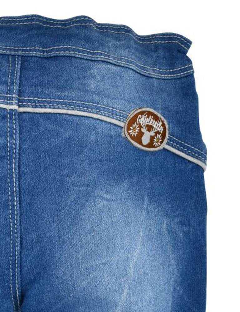 Baby 91469, Elastische BONDI Pants Jeans und Lange "Gipfelkraxler" Kinderhose Trachten Jogg für Blau Jungen -