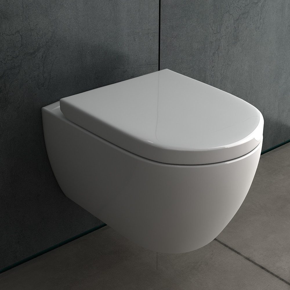 Alpenberger Tiefspül-WC - Hänge WC Komplettset inkl. abnehmbarer Toilettens günstig online kaufen