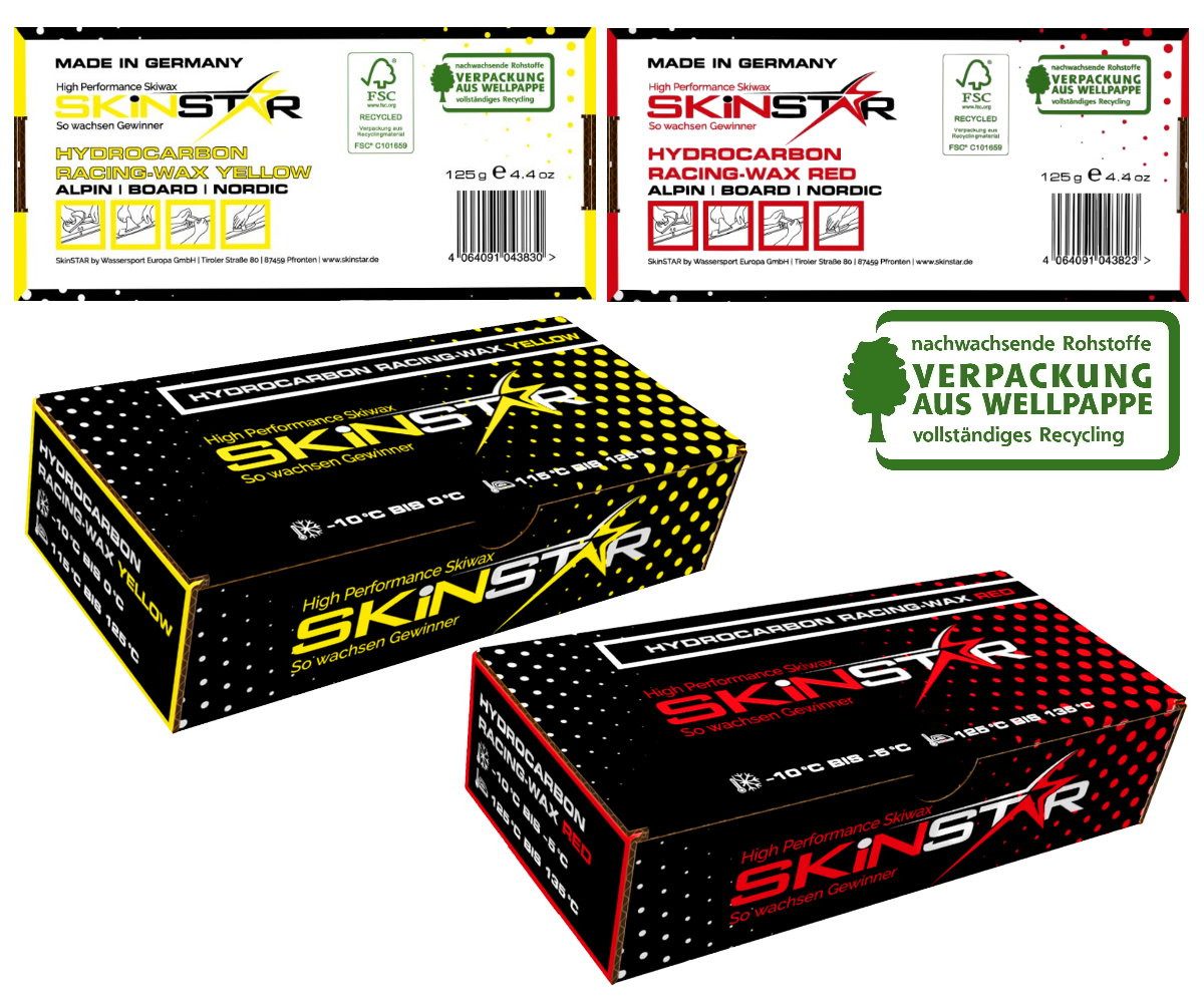 SkinStar Ski SkinStar Hydrocarbon Racing Wachs Skiwax Profi-Wax Cold Mix
