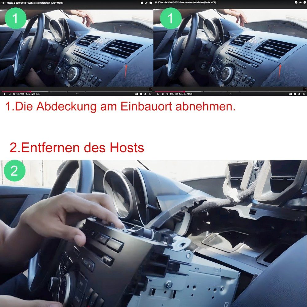 ESSGOO Für Mazda 3 BL 2010-2013 Android 15 Carplay GPS Bluetooth Autoradio (RDS, Digitalradio (DAB), FM) – Bild 3 von 5