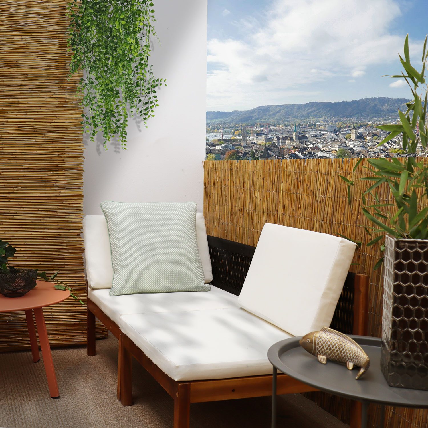 urfence Sichtschutzzaunmatten 100x300 Balkon Sichtschutz Schilfrohrmatte günstig online kaufen