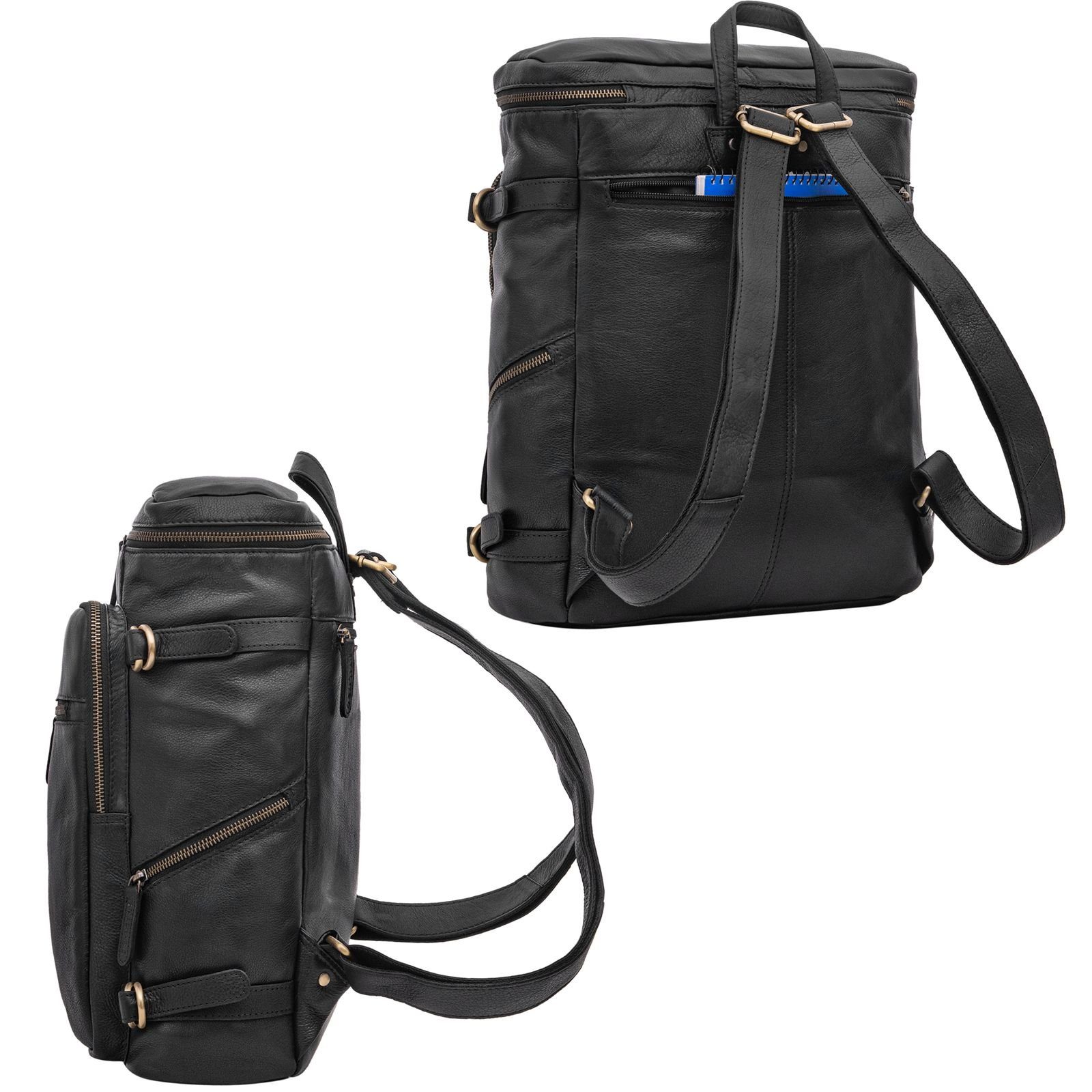 STILORD Notebookrucksack "Alvar" Businessrucksack Laptop-Fach 15.6 Zoll Herren Damen Echtleder