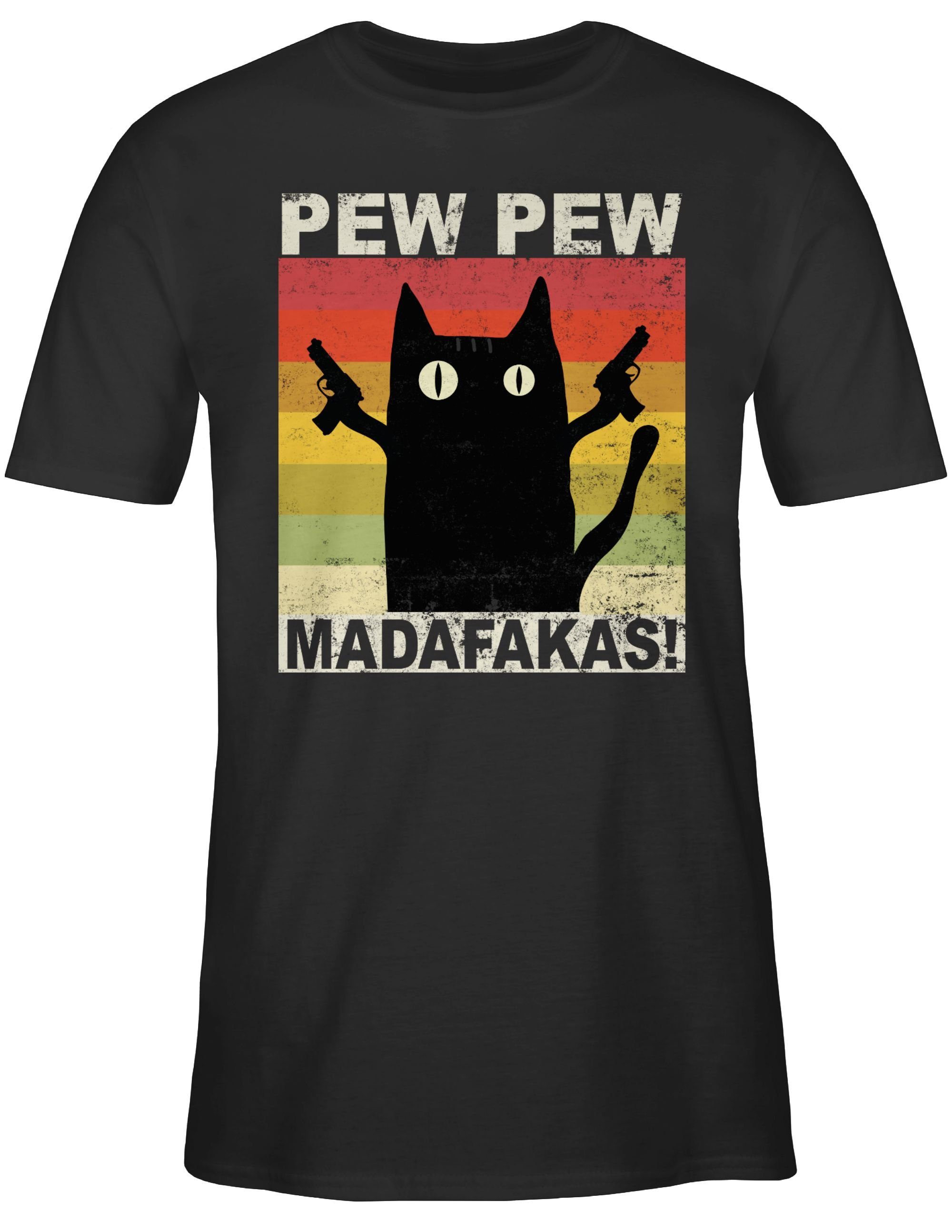 Pew Schwarz Statement Madafakas T-Shirt Shirtracer 01 Pew Sprüche