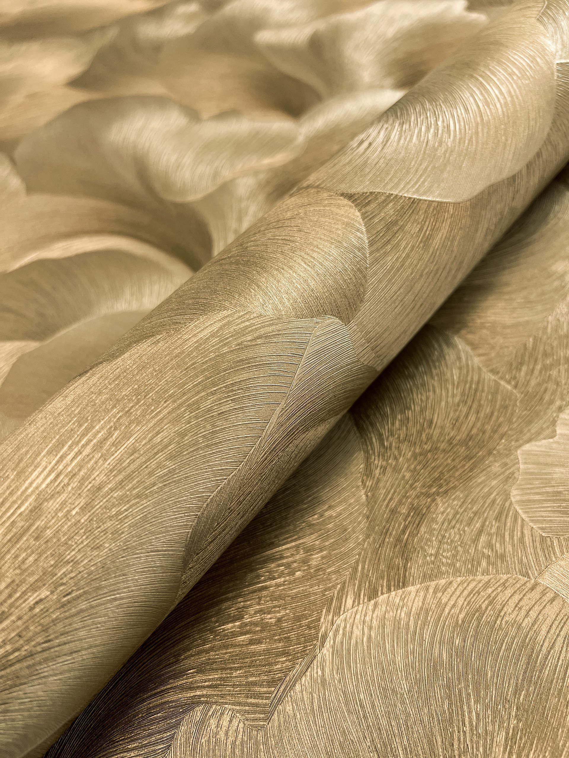 Newroom Vliestapete Diarra Gold Tapete Mustertapete Blumen, Grafik, struktu günstig online kaufen