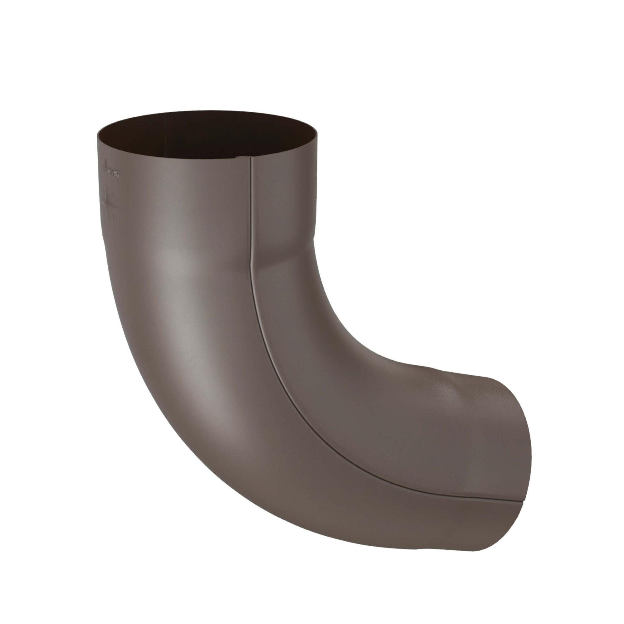 Zambelli Regenfallrohr, (Fallrohrbogen 85 Grad verzinkt, einteilig gefalzt DN 80 Kupferbraun), Rohrbogen hoher Korrosionsschutz, einfache Montage ohne löten