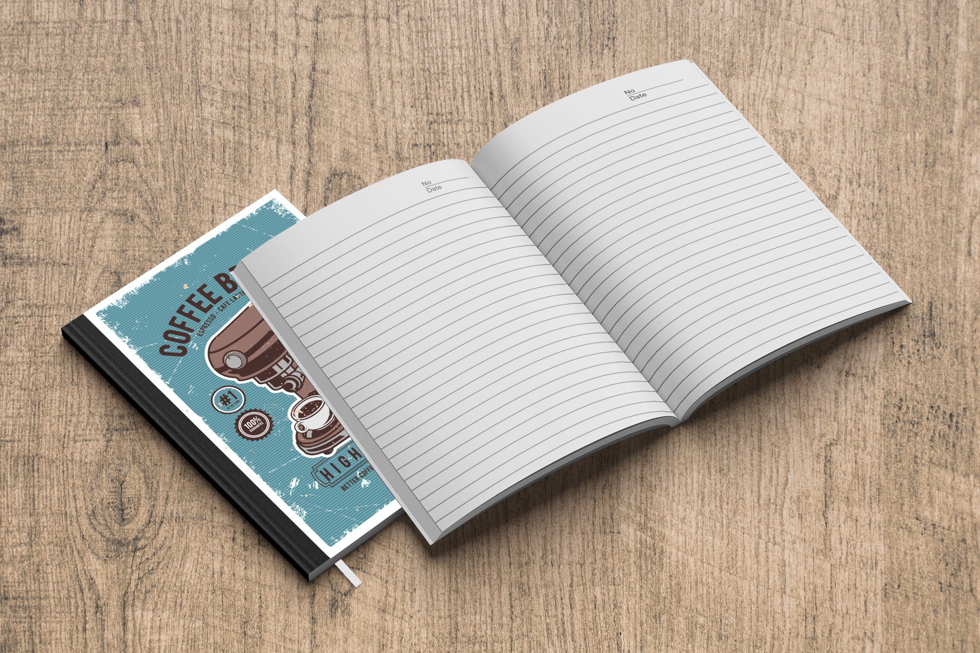 MuchoWow Notizbuch Kaffeemaschine - Kaffee 98 Seiten, Merkzettel, A5, Haushaltsbuch Tagebuch, - Zeichnung, - Notizheft, Retro Journal