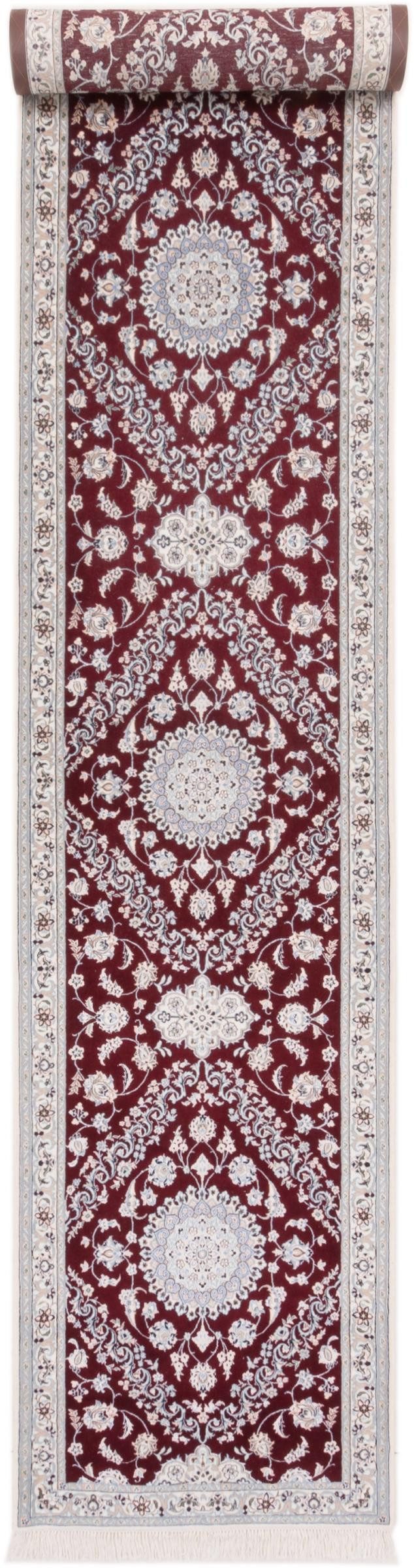 Nain Trading Orientteppich Nain 6La 91x480 Handgeknüpfter Orientteppich / Perserteppich Läufer, rechteckig, Höhe: 8 mm