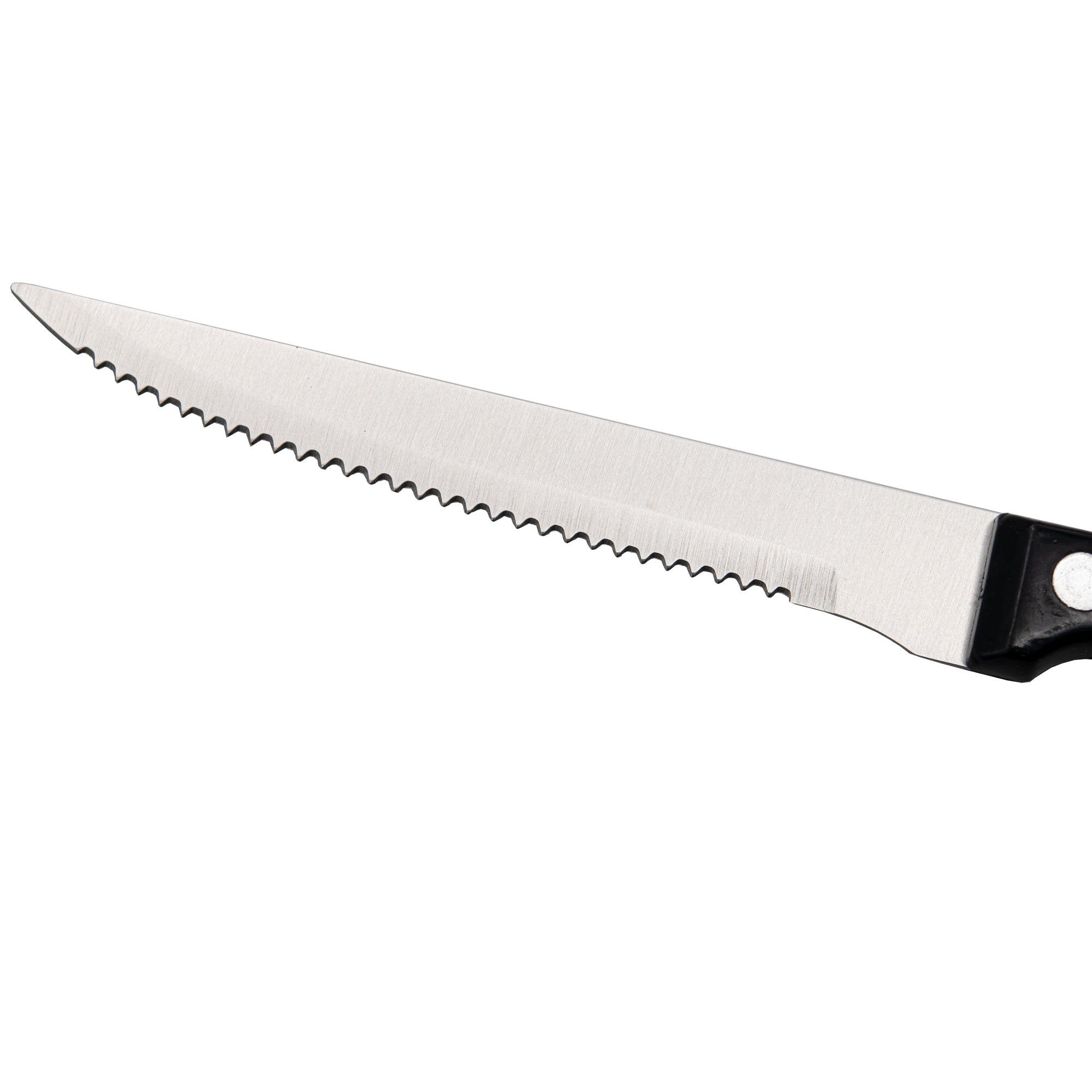 TSB Werk Steakmesser 6x Steakmesser Edelstahl Pizzamesser Steak Messer (6 Stück), Grillbesteck, Fleischmesser, Set