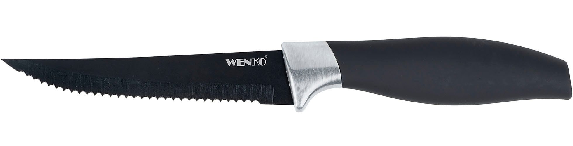 WENKO Messer-Set BBQ-Messer & Pizzaschneider (Set, 9-tlg), für Steaks, Grillgut, Pizza, rostfreier Edelstahl, ergonomischer Griff