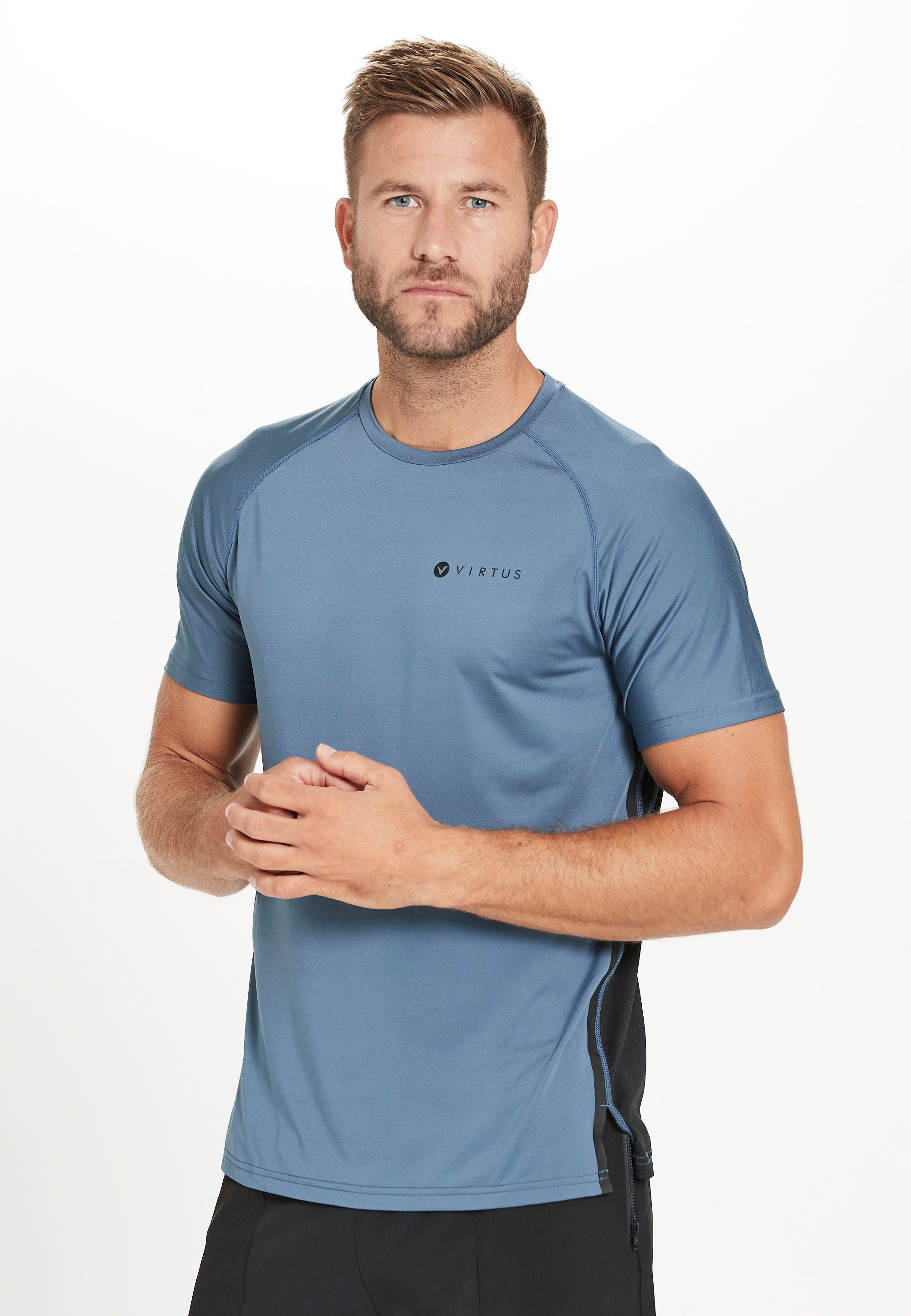 Virtus Funktionsshirt Henry (1-tlg) mit innovativer QUICK DRY-Technologie blau-schwarz