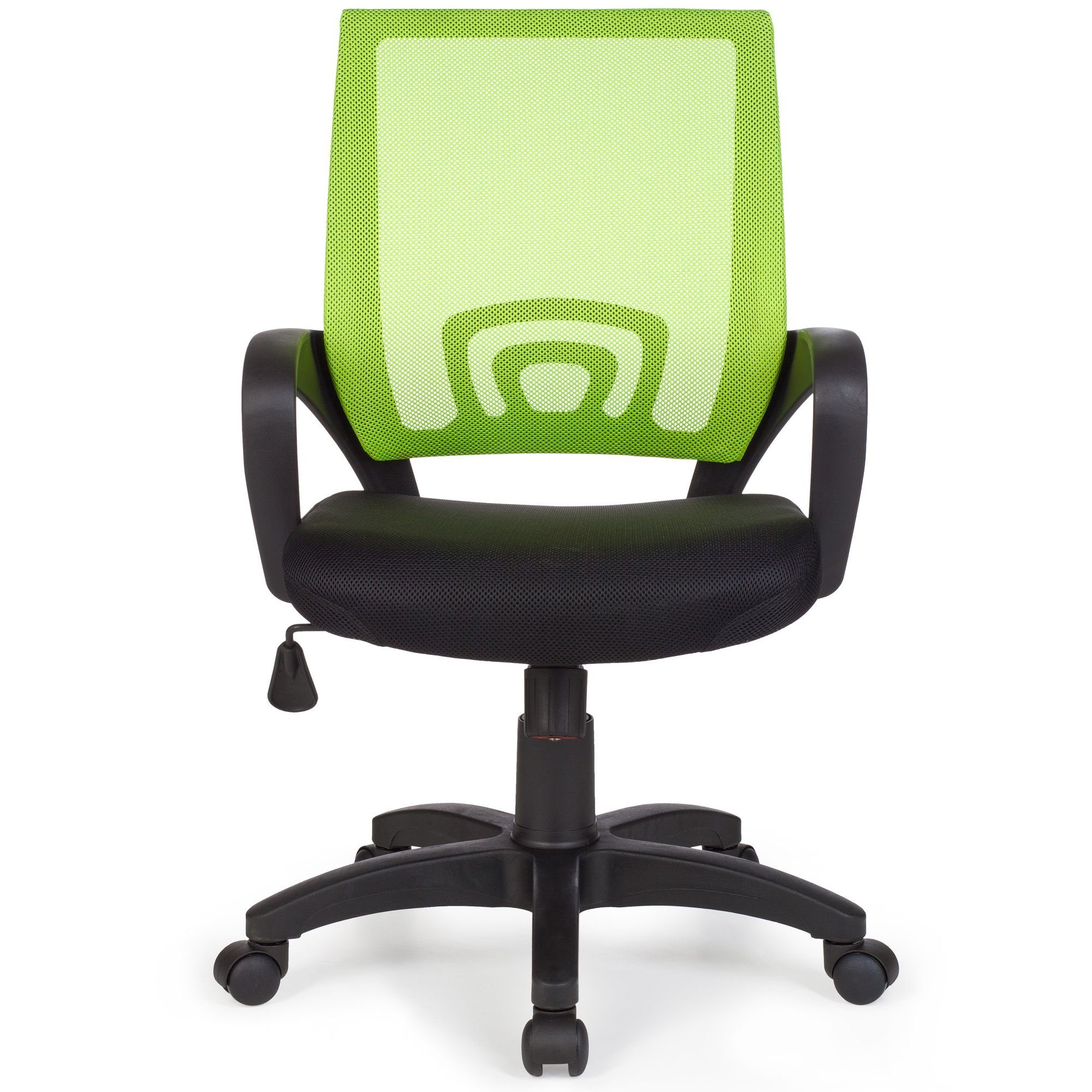 FINEBUY Drehstuhl SuVa1030_1 (Bürostuhl Grün Grün Schreibtischstuhl ergonomisch | mit Armlehne), Grün Jugendstuhl Bürodrehstuhl