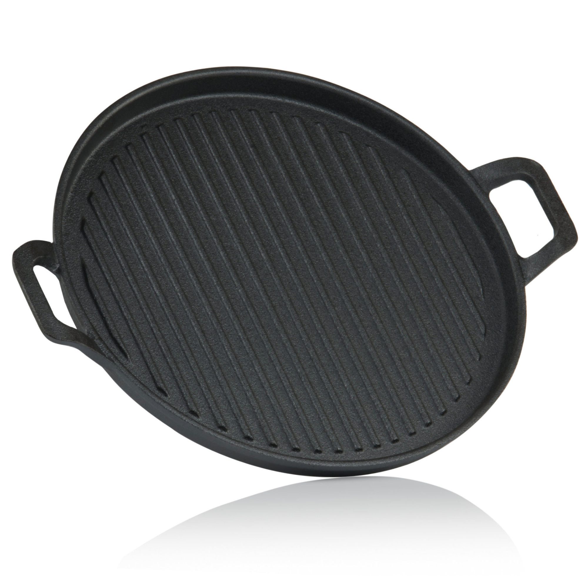 BBQ-Toro Servierpfanne Gusseisenpfanne Ø 30 cm, preseasoned, Gusspfanne, Grillpfanne, Gusseisen, Thermoresistent