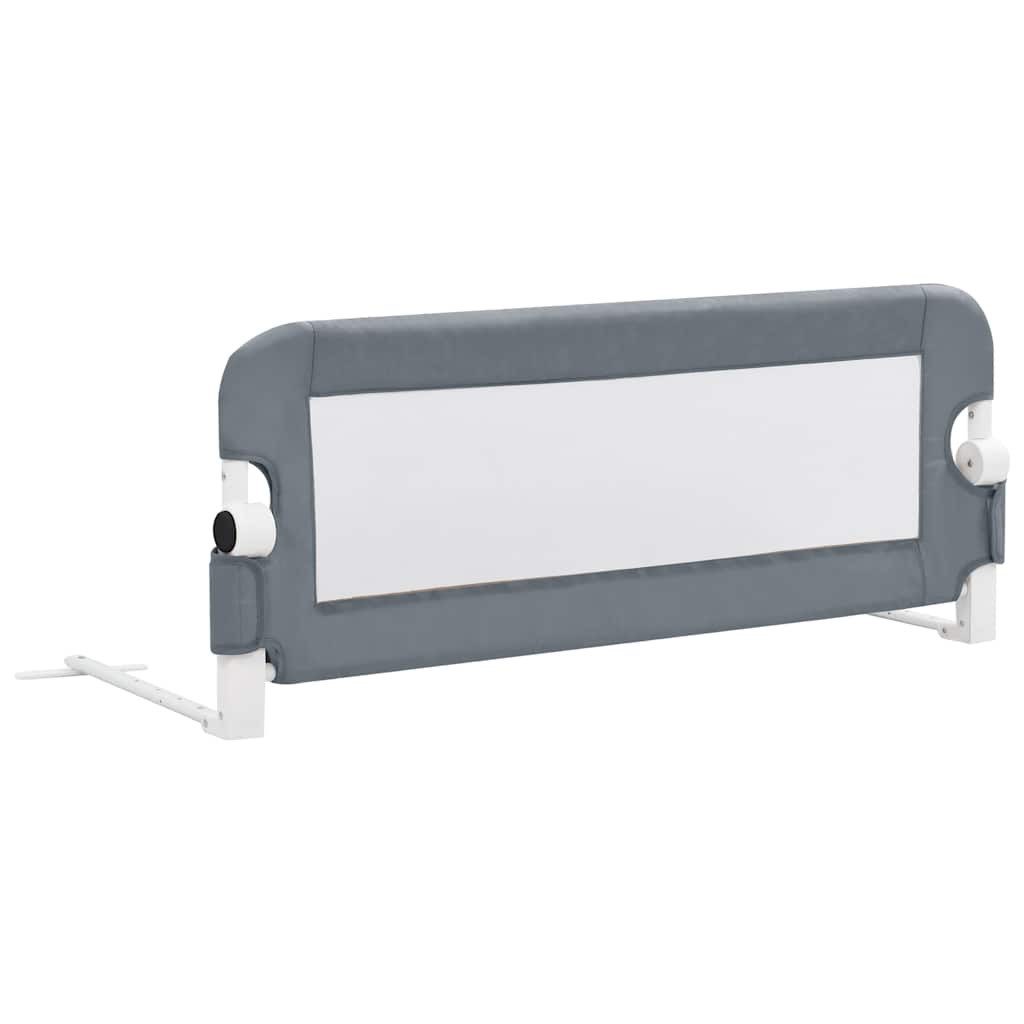 vidaXL Bettschutzgitter, Kleinkind-Bettschutzgitter Grau 102x42 cm Polyester