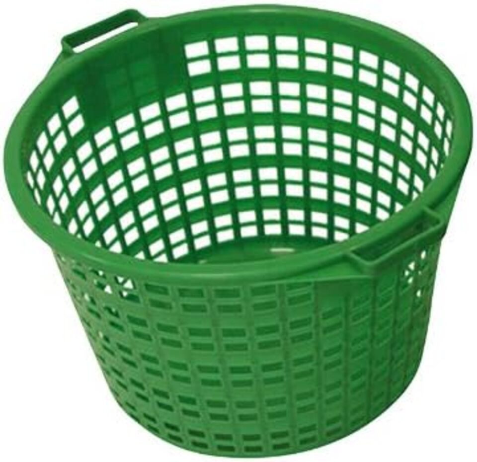Drahtkorb Gartenkorb rund 25 kg, Kunststoff, grün
