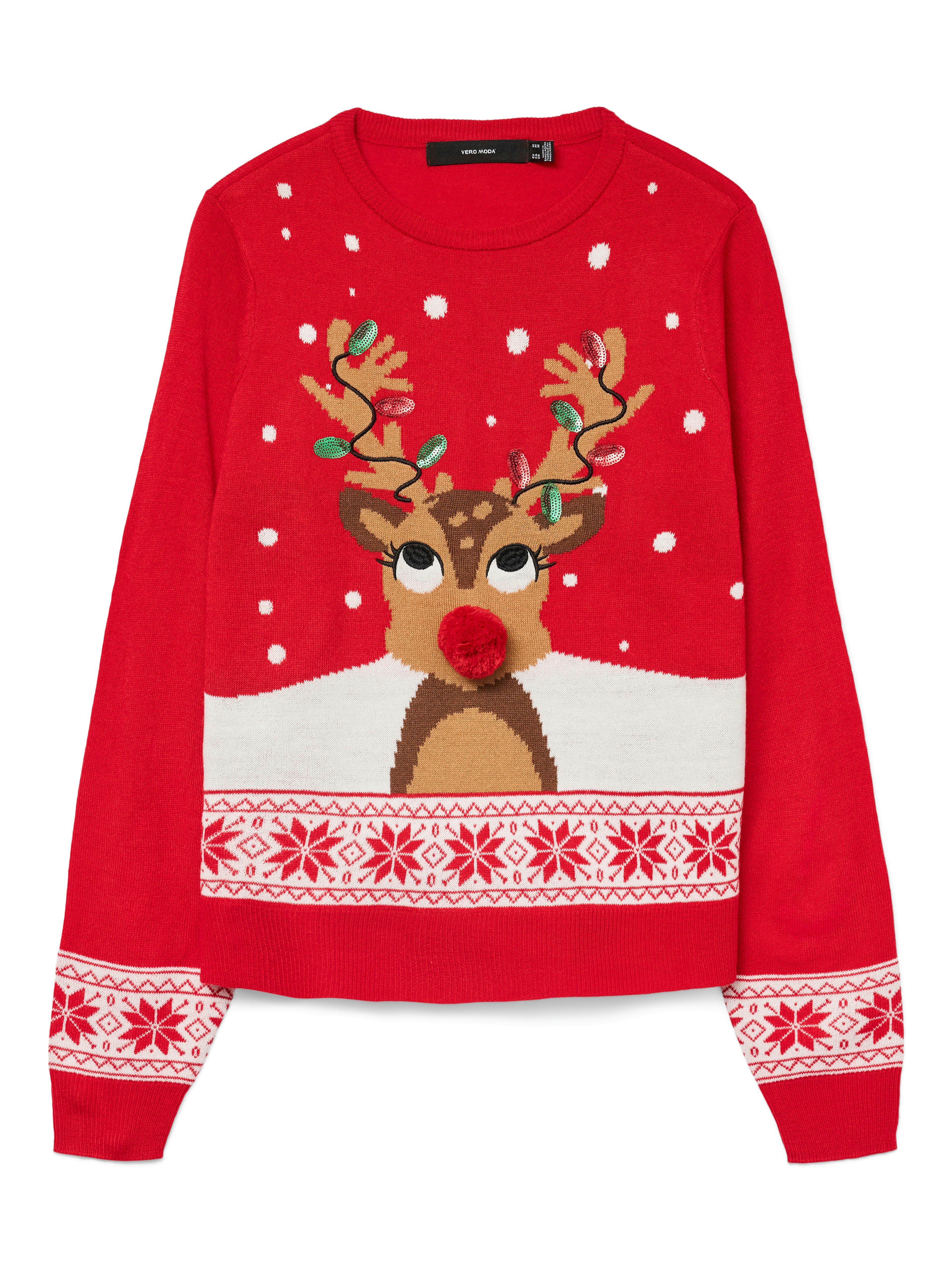 Vero Moda Рождественские VMFROSTYDEER LS O-NECK PULL. XMAS BOX