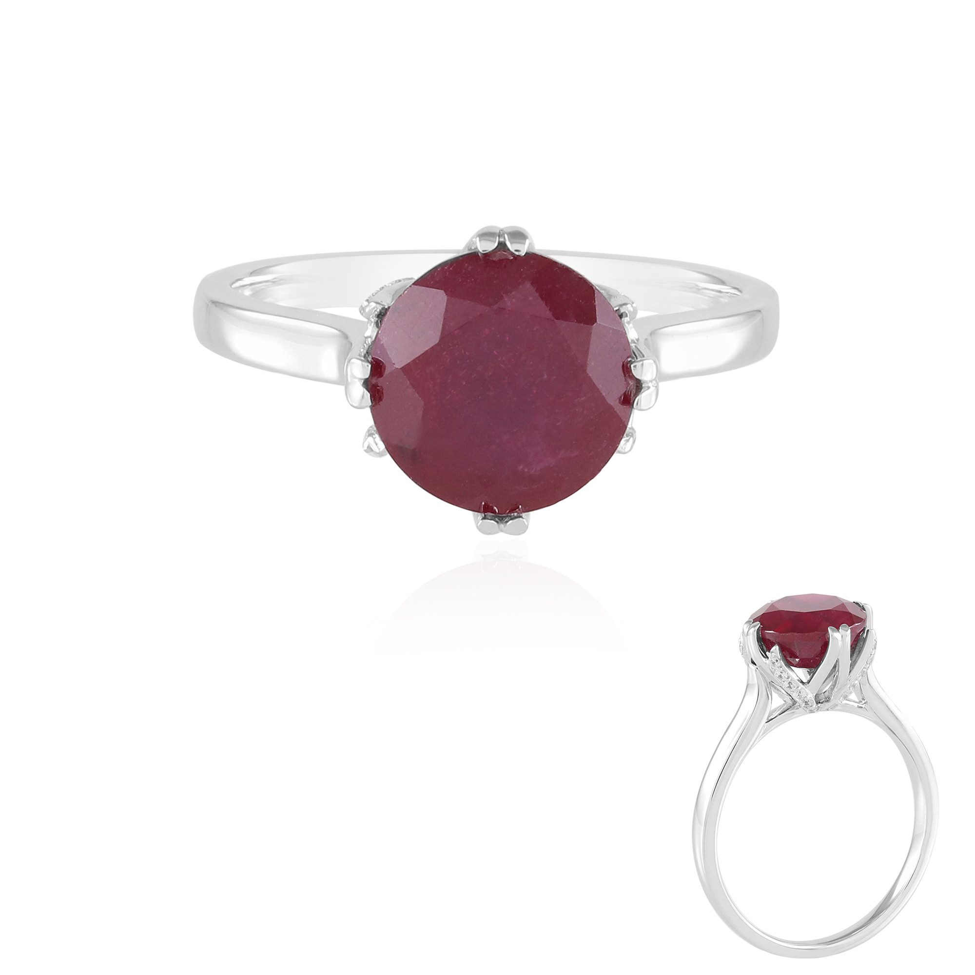 Cavill Goldring Ring aus Madagaskar-Rubin und Weißgold (1-tlg)