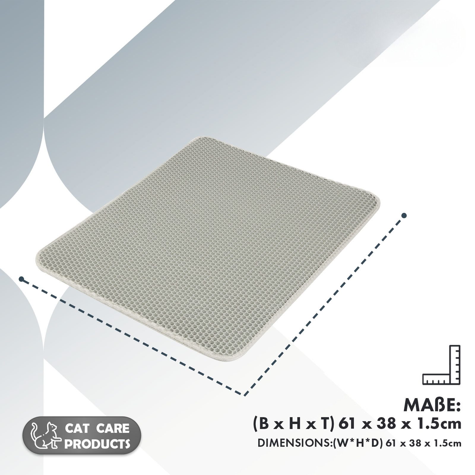 Kubus Katzentoilette Katzenstreumatte Kira, Doppelschichtiges Waben-Design, Verschiedene Farben