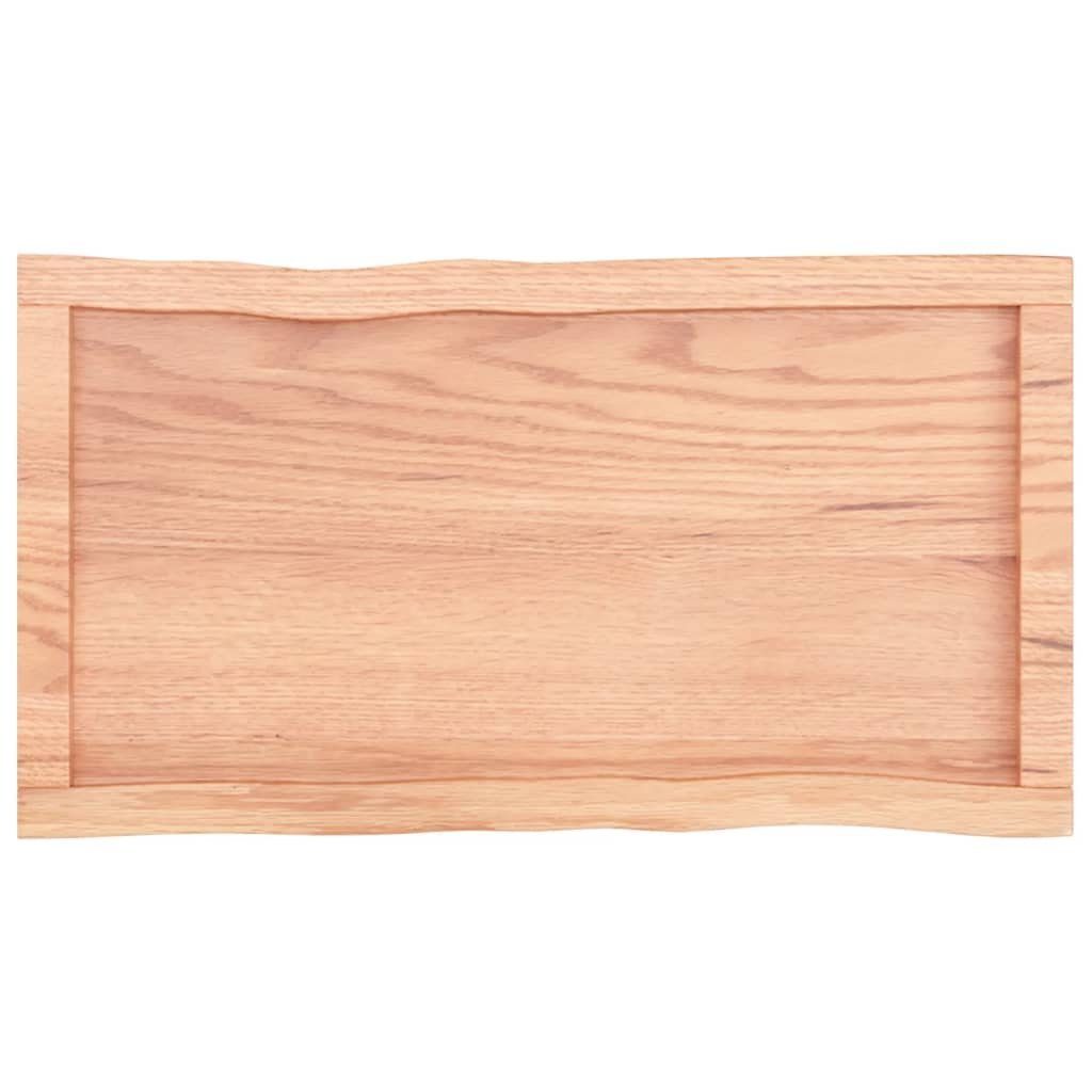 Behandelt Massivholz furnicato St) 80x40x(2-4) Baumkante Tischplatte cm (1