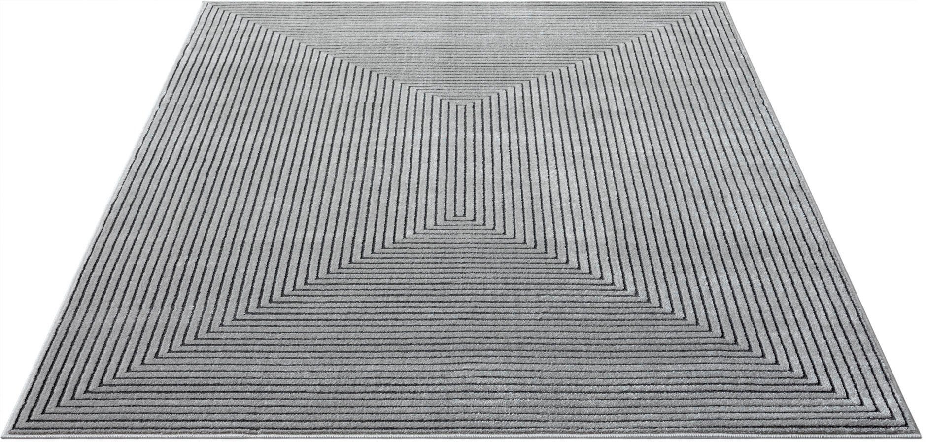 Teppich »Kylian«, Leonique, rechteckig, Höhe: 9 mm, dezenter Glanz, Schrumpf-Garn-Effekt, dichte Qualität, geometrisch