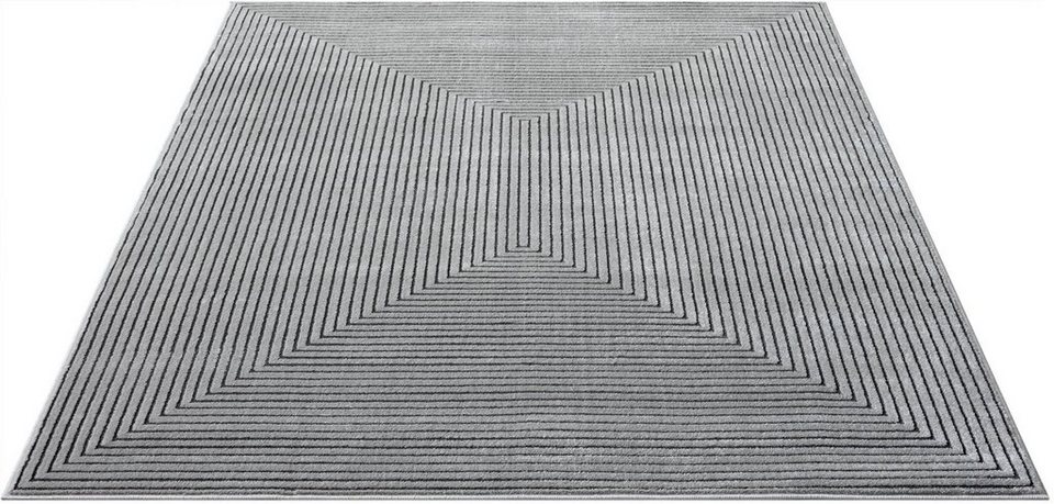 Leonique, Schrumpf rechteckig, 9 dichte Teppich mm, geometrisch »Kylian«, Höhe: dezenter Qualität, Glanz, -Garn-Effekt,