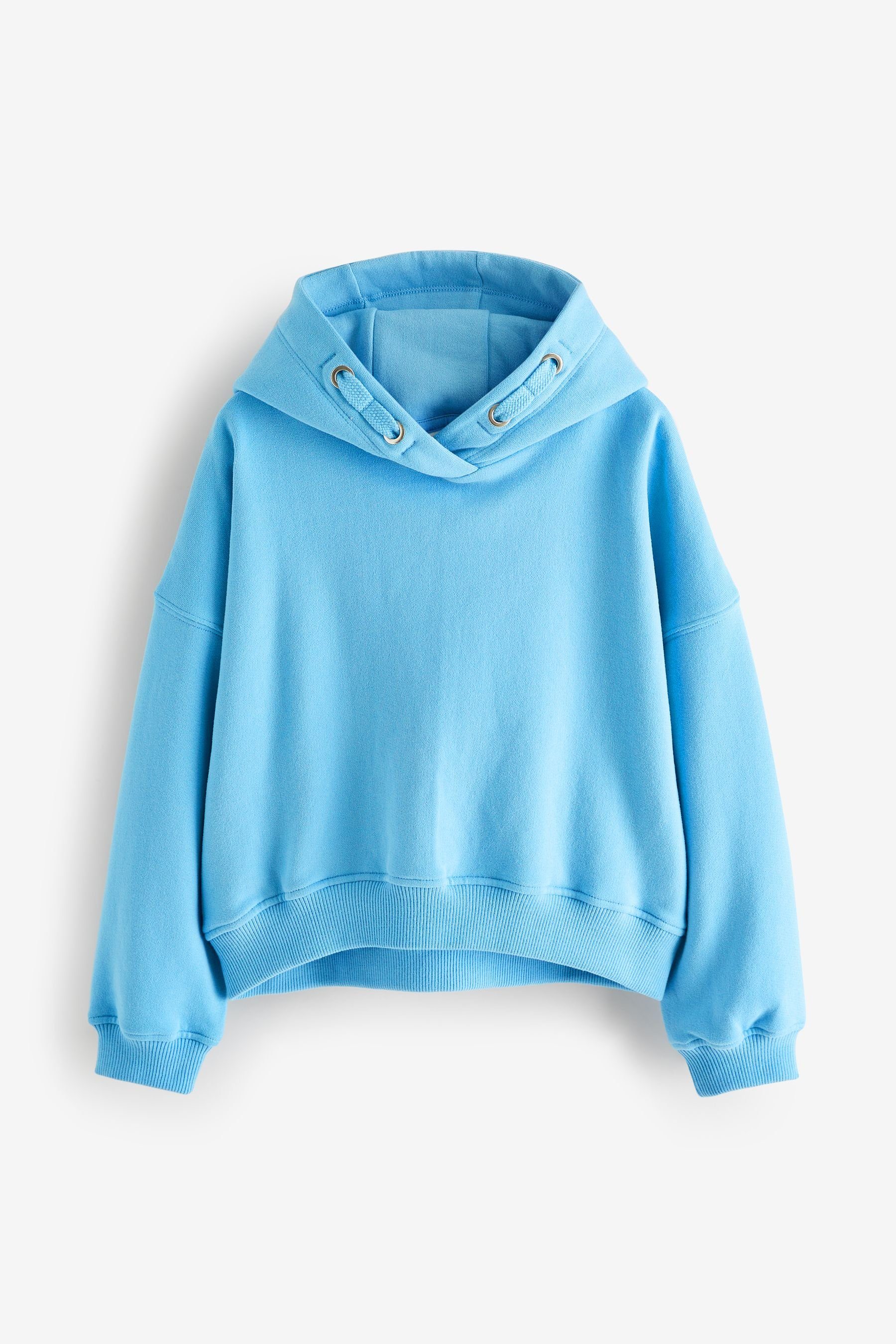 Verkürztes Kapuzensweatshirt Next Blue (1-tlg) Hoodie