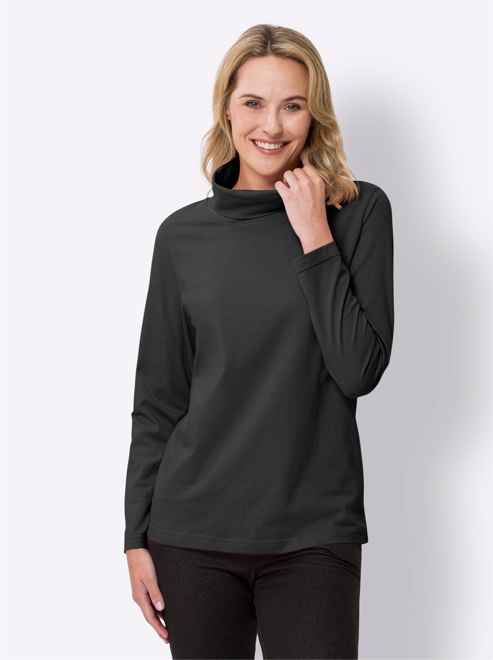 Sieh an! T-Shirt Rollkragenshirt günstig online kaufen
