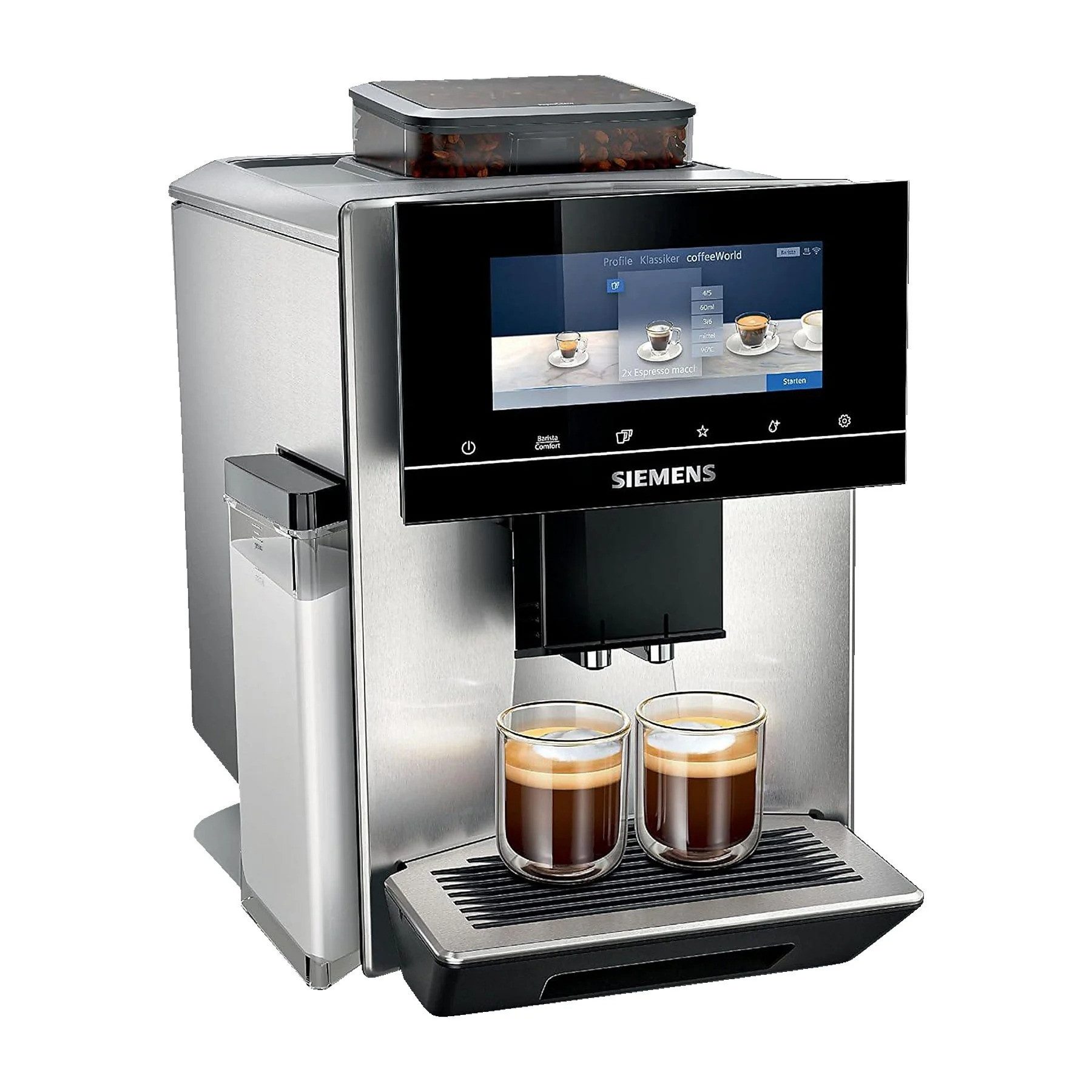 SIEMENS Kaffeevollautomat TQ907D03, Siemens EQ900 TQ907D03 Kaffeevollautomat Edelstahl 19 bar DualBean