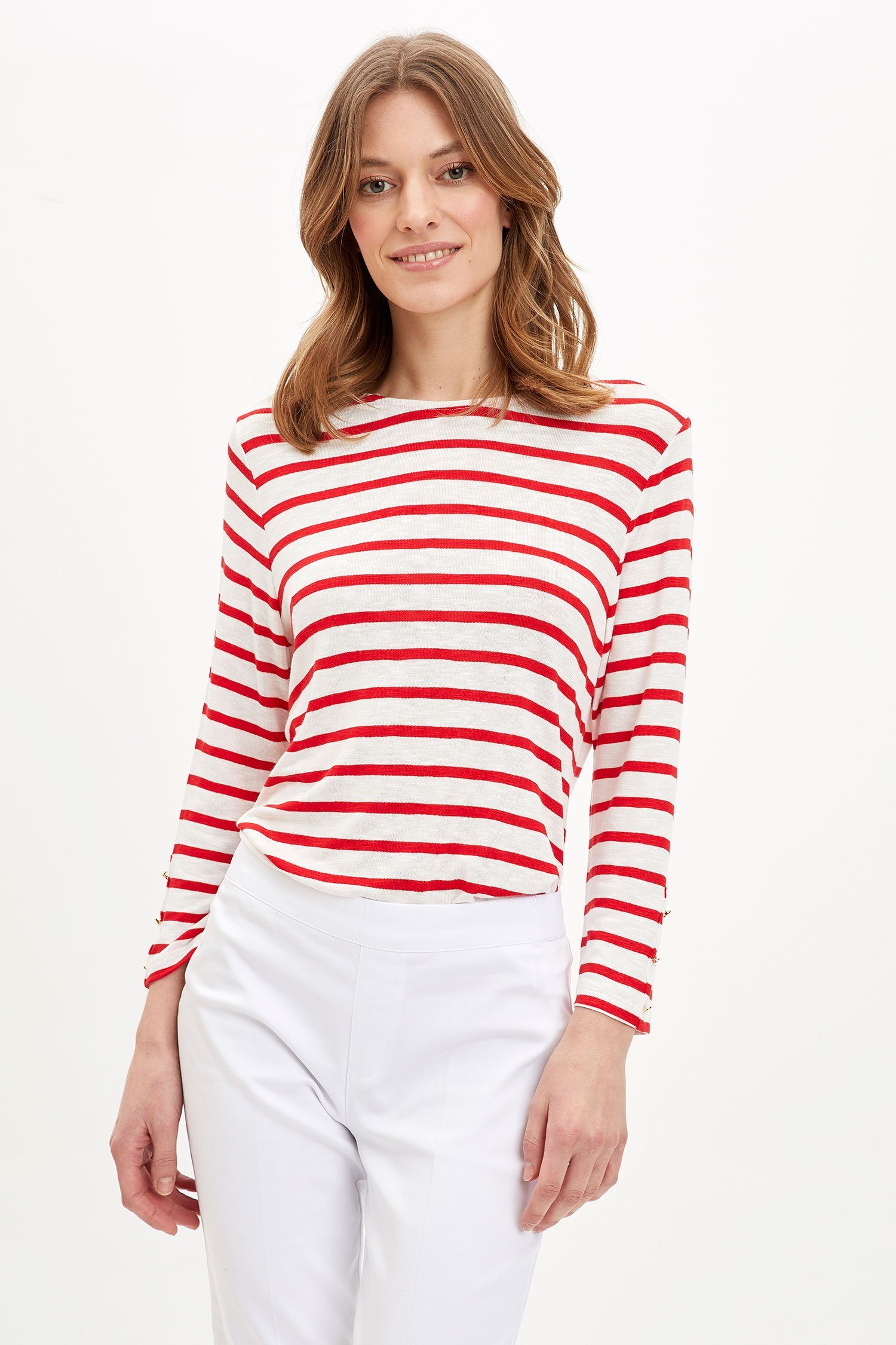 DeFacto Langarmshirt »Damen Langarm T-Shirt Striped Long Sleeve T-Shirt«  online kaufen | OTTO