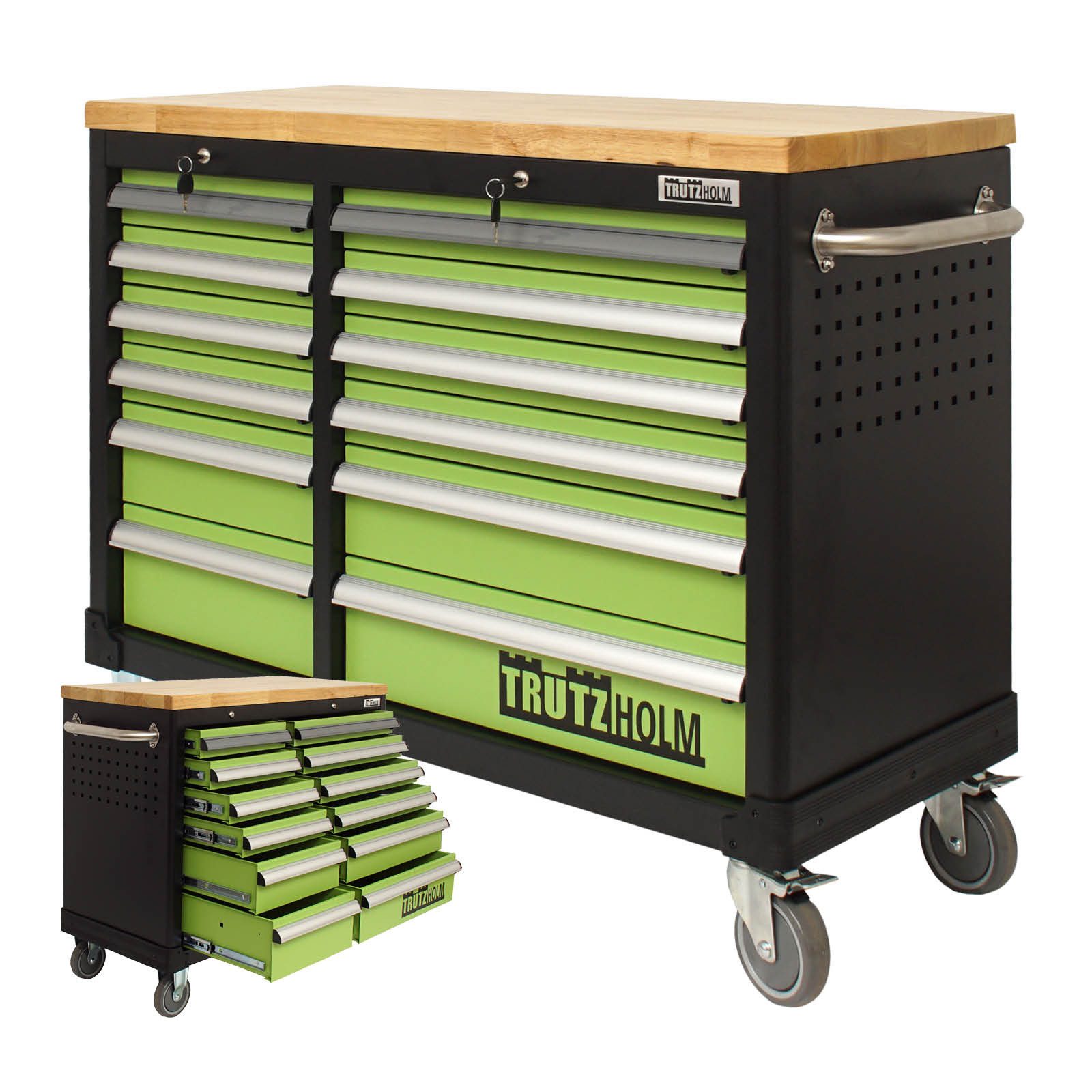 TRUTZHOLM Werkstattwagen DELUXE 12 Schubladen unbestückt 123cm Breit mit ma günstig online kaufen