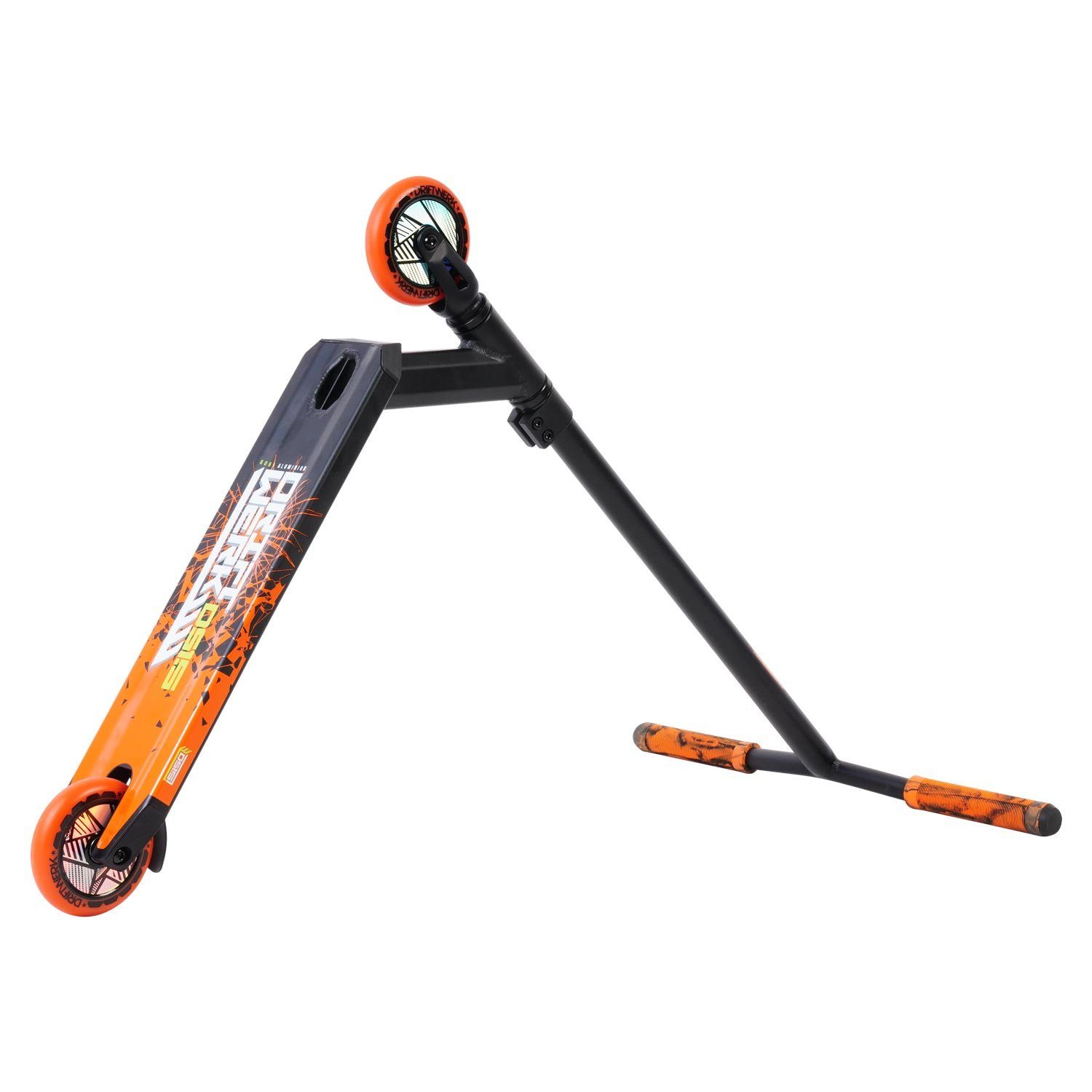 Stuntscooter Scooter Stunt Schwarz/Orange Driftwerk Tretroller Kinderroller Freestyle DS1.5