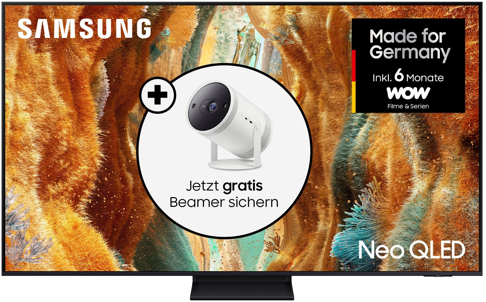 Samsung GQ85QN70FAU QLED-Fernseher (214 cm/85 Zoll, 4K Ultra HD, Smart-TV, Neo Quantum HDR, 4K AI Upscaling, Gaming Hub, Motion Xcelerator 144Hz)