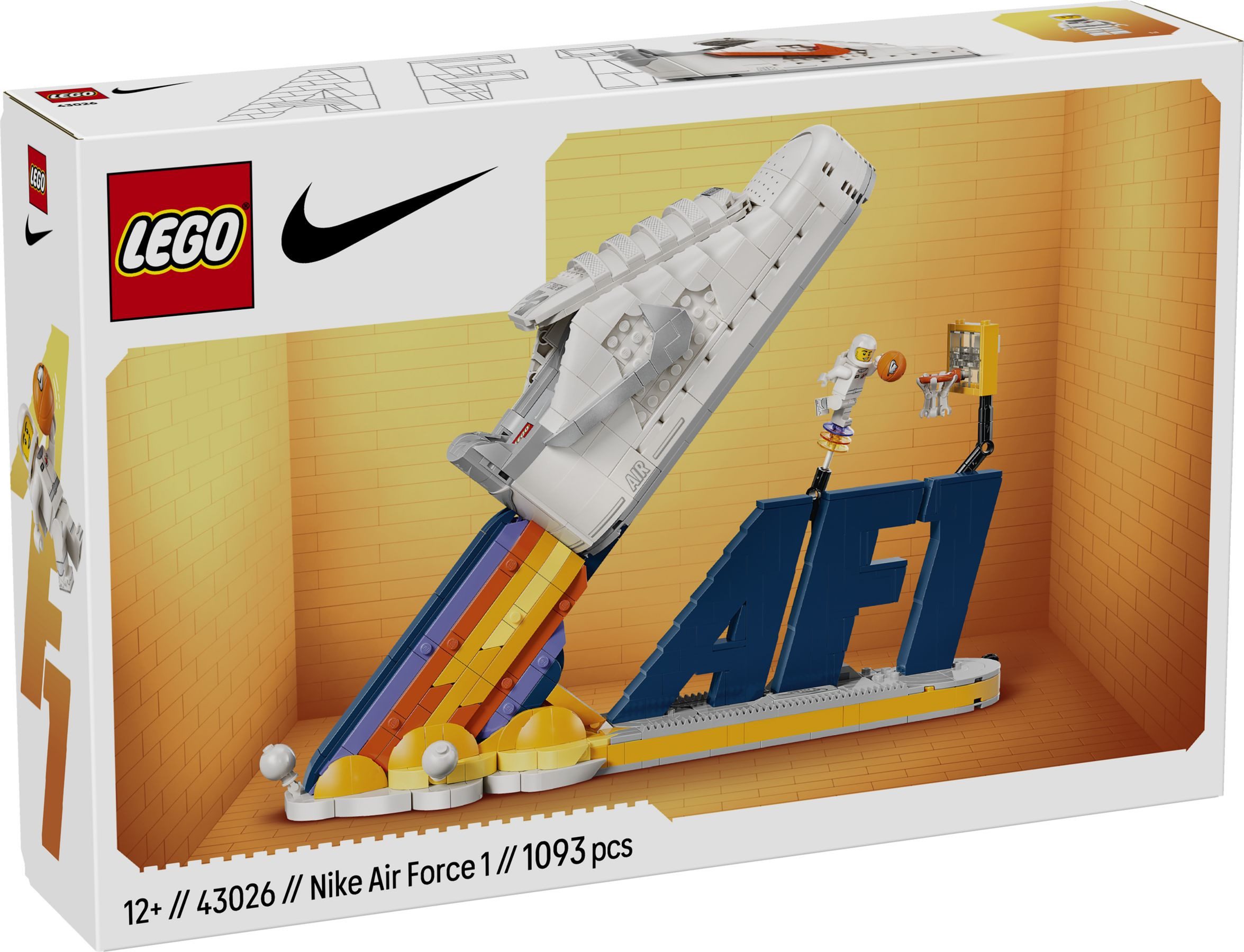LEGO® LEGO Editions 43026 Nike Air Force 1 x LEGO Set Konstruktionsspielsteine, (Set, 1093 St., 1093 Teile)