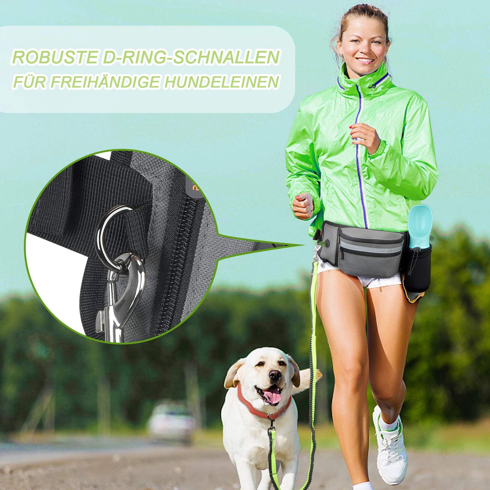 Rhein Beleuchtung Bauchtasche Hundetasche mit Kotbeutelspender günstig online kaufen