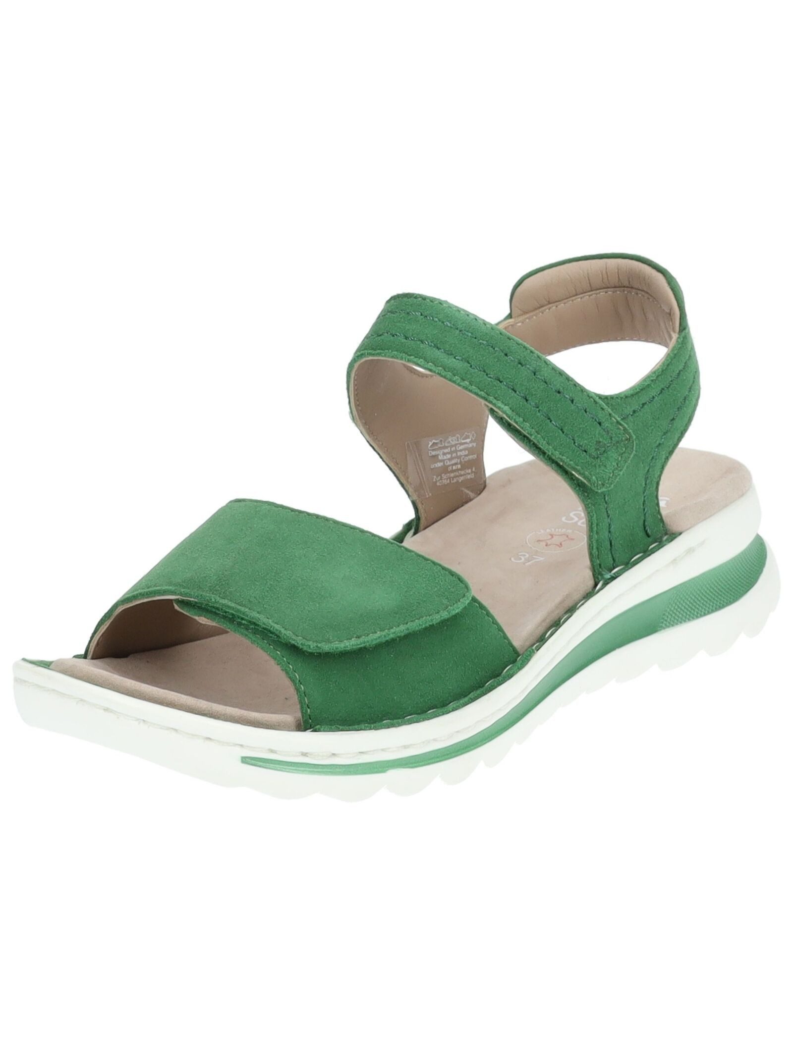 Sandalen Veloursleder . Keilsandalette