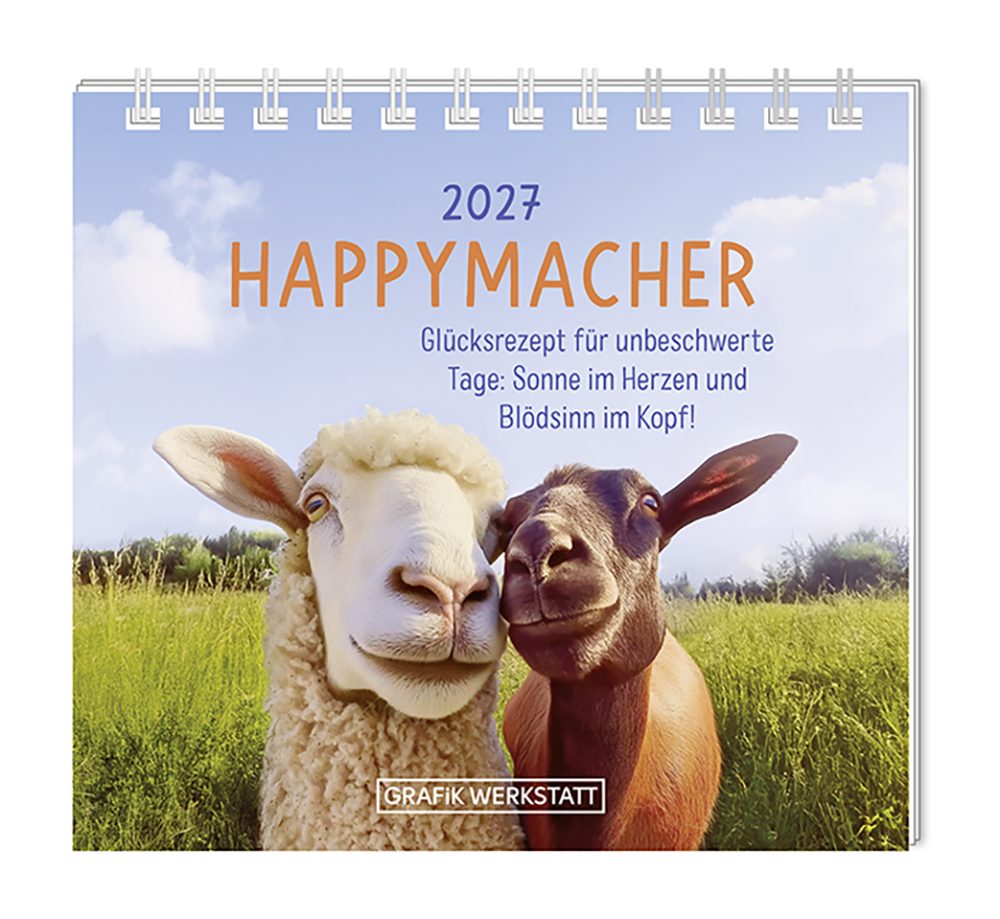 Grafik Werkstatt Tischkalender Grafik-Werkstatt Mini-Kalender/Tischkalender 2027, Spiralbindung