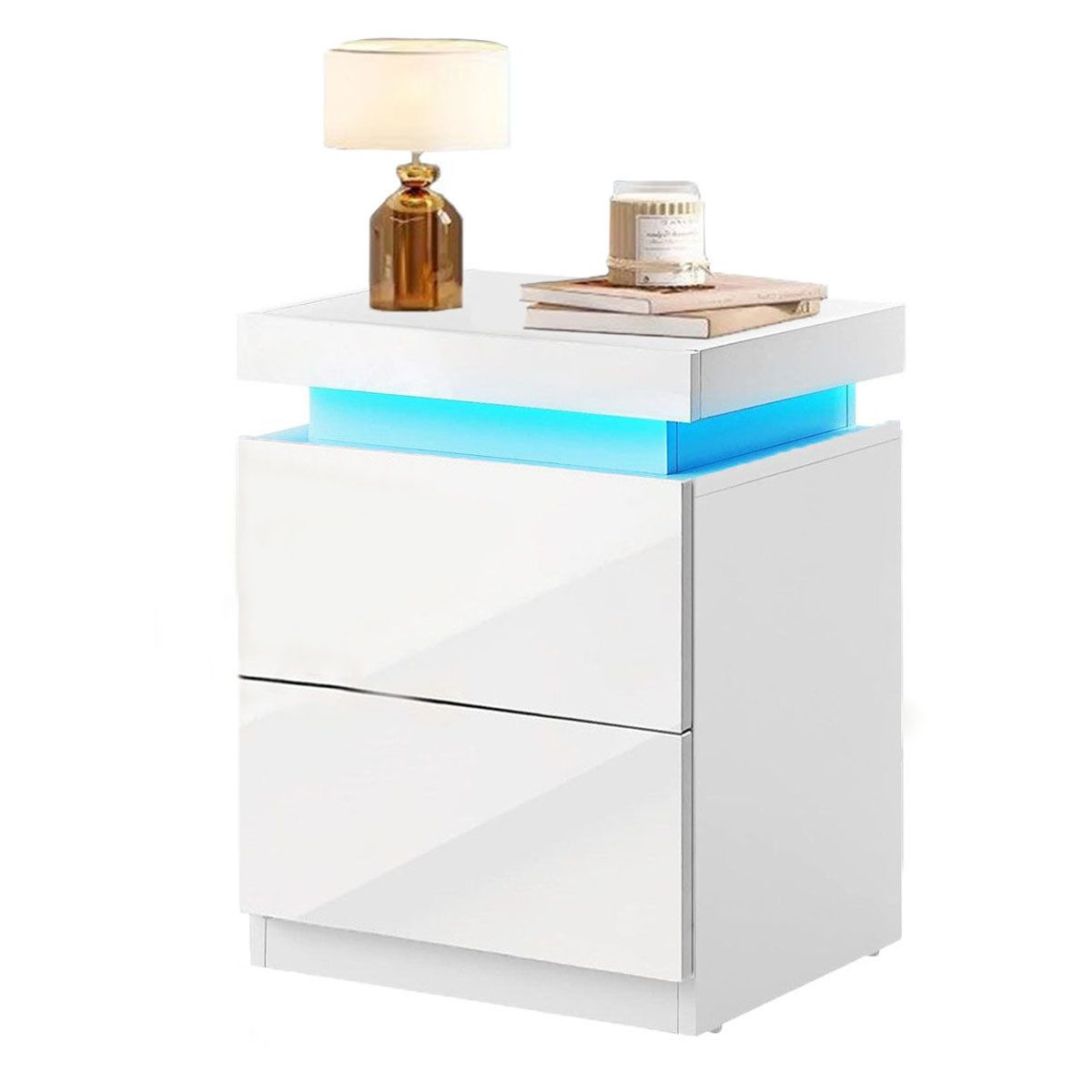 oyajia Nachttisch Modern Nachttisch mit LED-Beleuchtung, günstig online kaufen