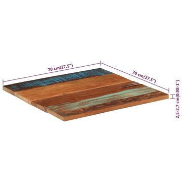 vidaXL Tischplatte Tischplatte Quadratisch 70x70 cm 25-27 mm Altholz Massiv (1 St)