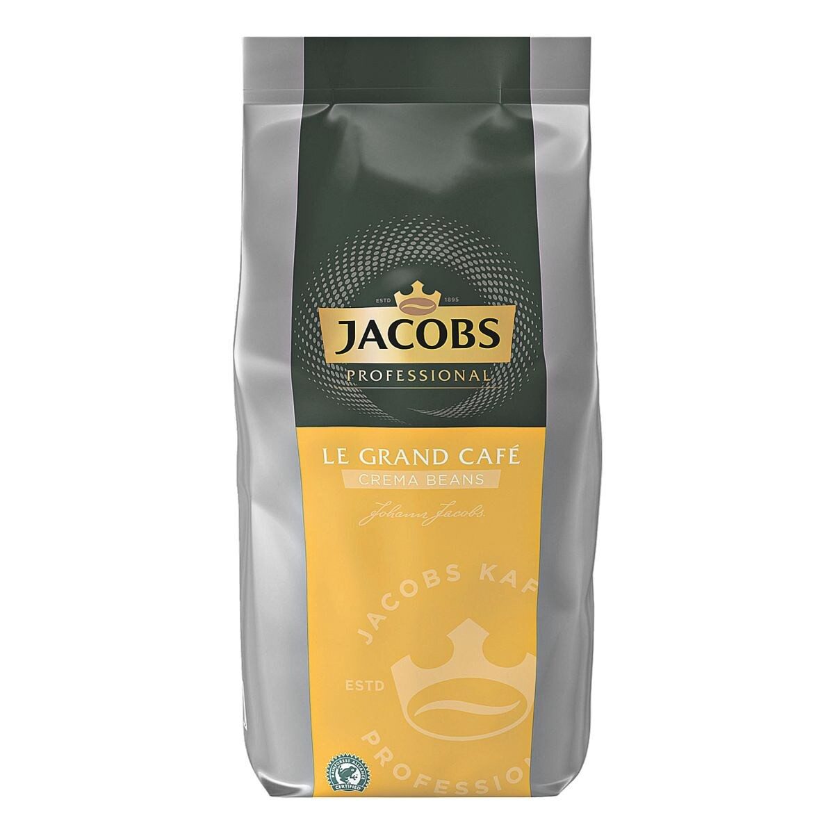 JACOBS Kaffee Professional Le Grand Café Crema Beans, 1000 g, ganze Bohnen, Gastronomiemischung