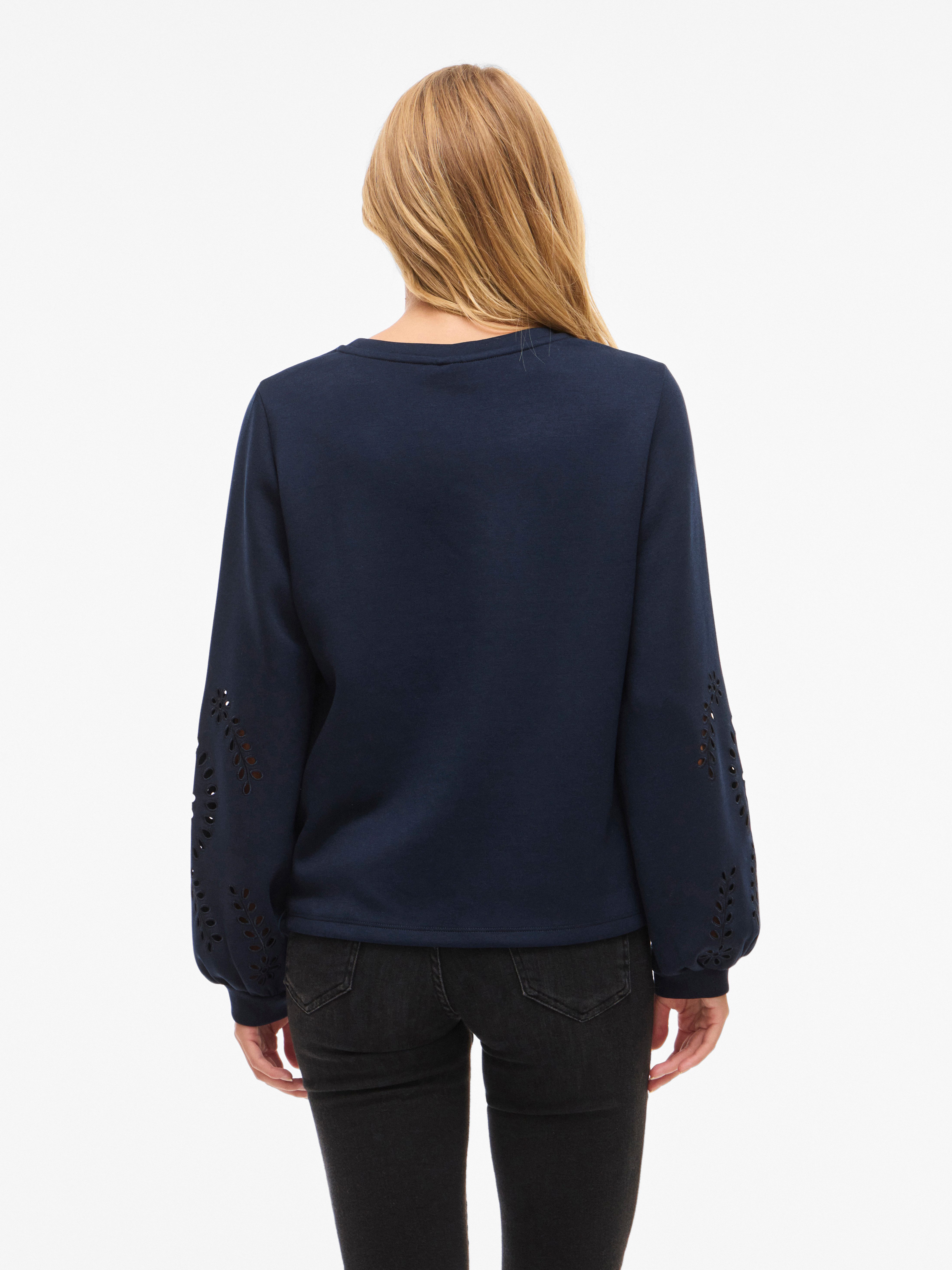 Vila Sweatshirt VISANDY L/S DETAIL SWEAT TOP - NOOS Viskosemischung, regular fit