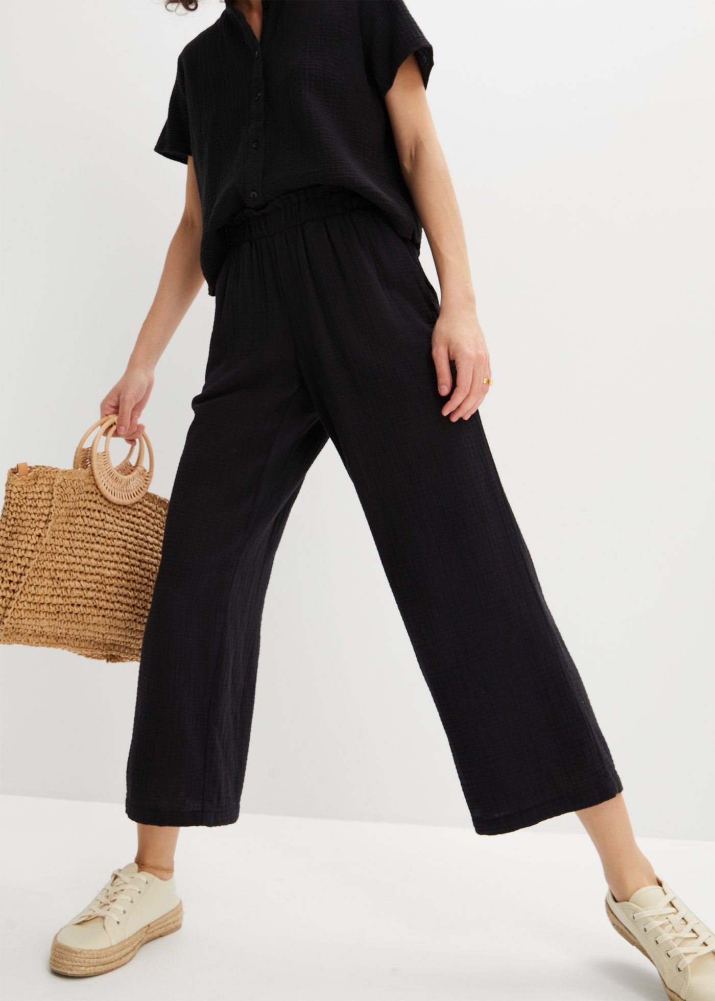 bonprix Culotte Musselin-Culotte aus Baumwolle
