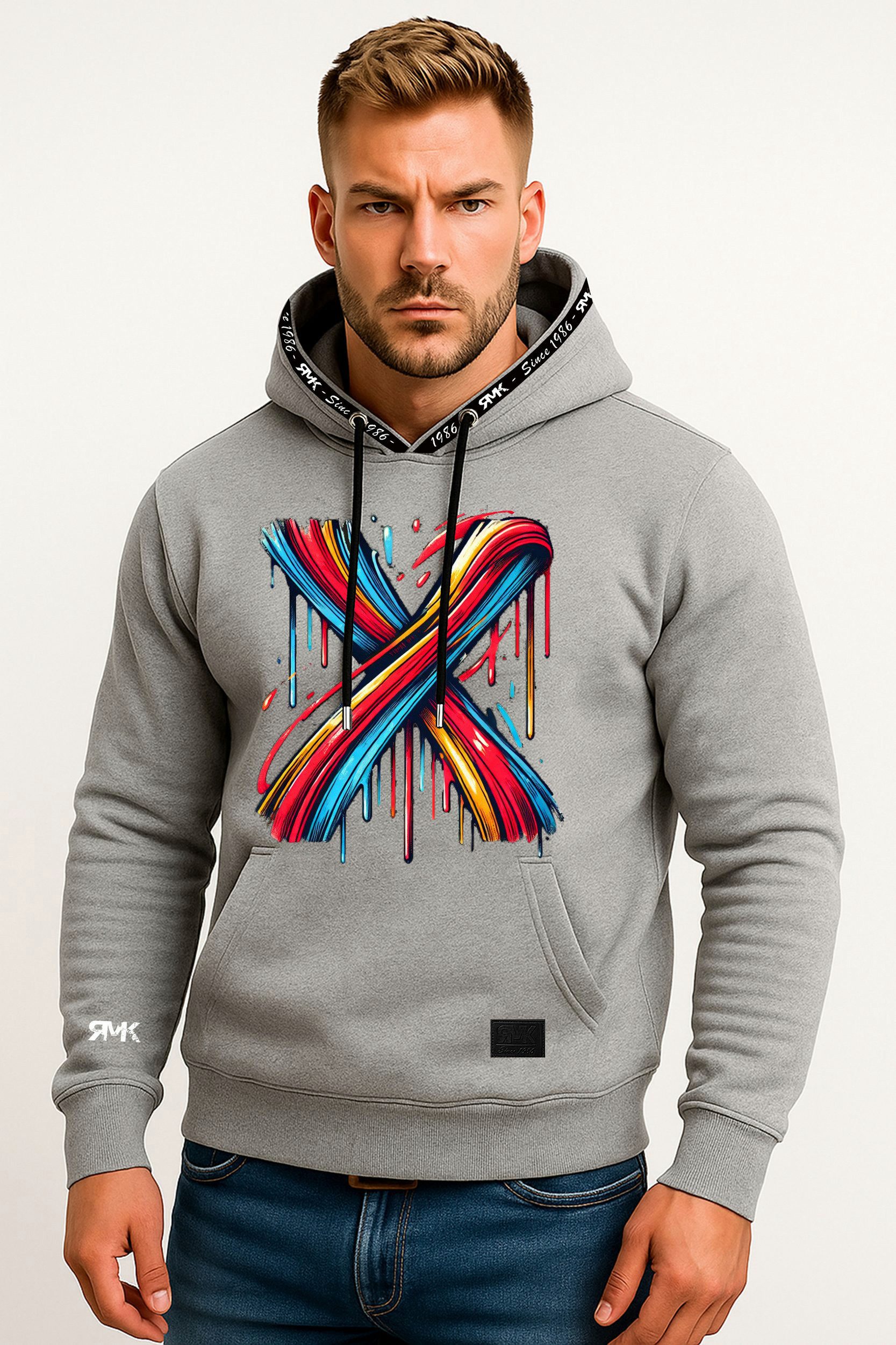 Hoodie Herren Kapuzenpullover Pullover mit Kapuze Basic Longsleeve X