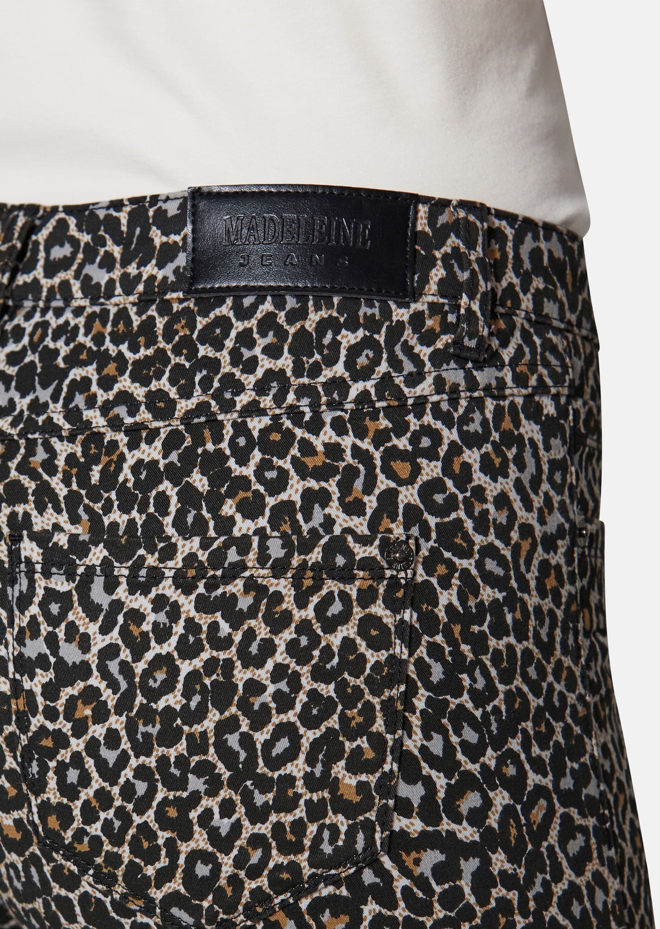 MADELEINE Gerade Jeans Jeans mit Leomuster