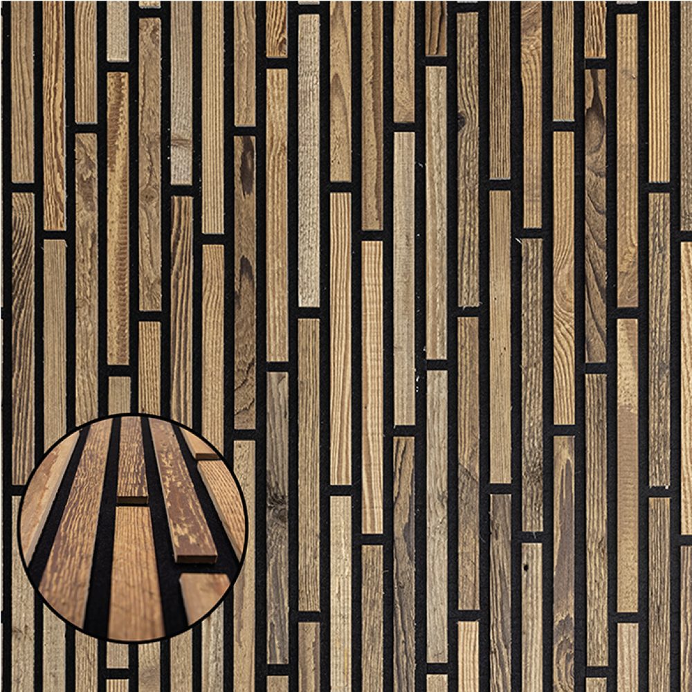 wodewa GmbH Wandpaneel - Akustikpaneel Akzent -, BxL: 16x120 cm, 0,19 qm, (Stück, 0,19 m) 3D-Optik, Schallreduzierung