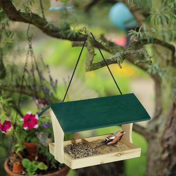 relaxdays Vogelhaus Vogelfutterhaus zum Aufhängen