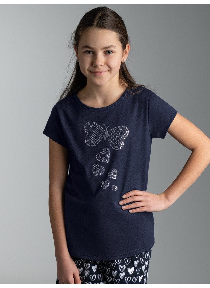 Trigema T-Shirt TRIGEMA T Shirt mit Strass Motiv "Schmetterling" (1-tlg)